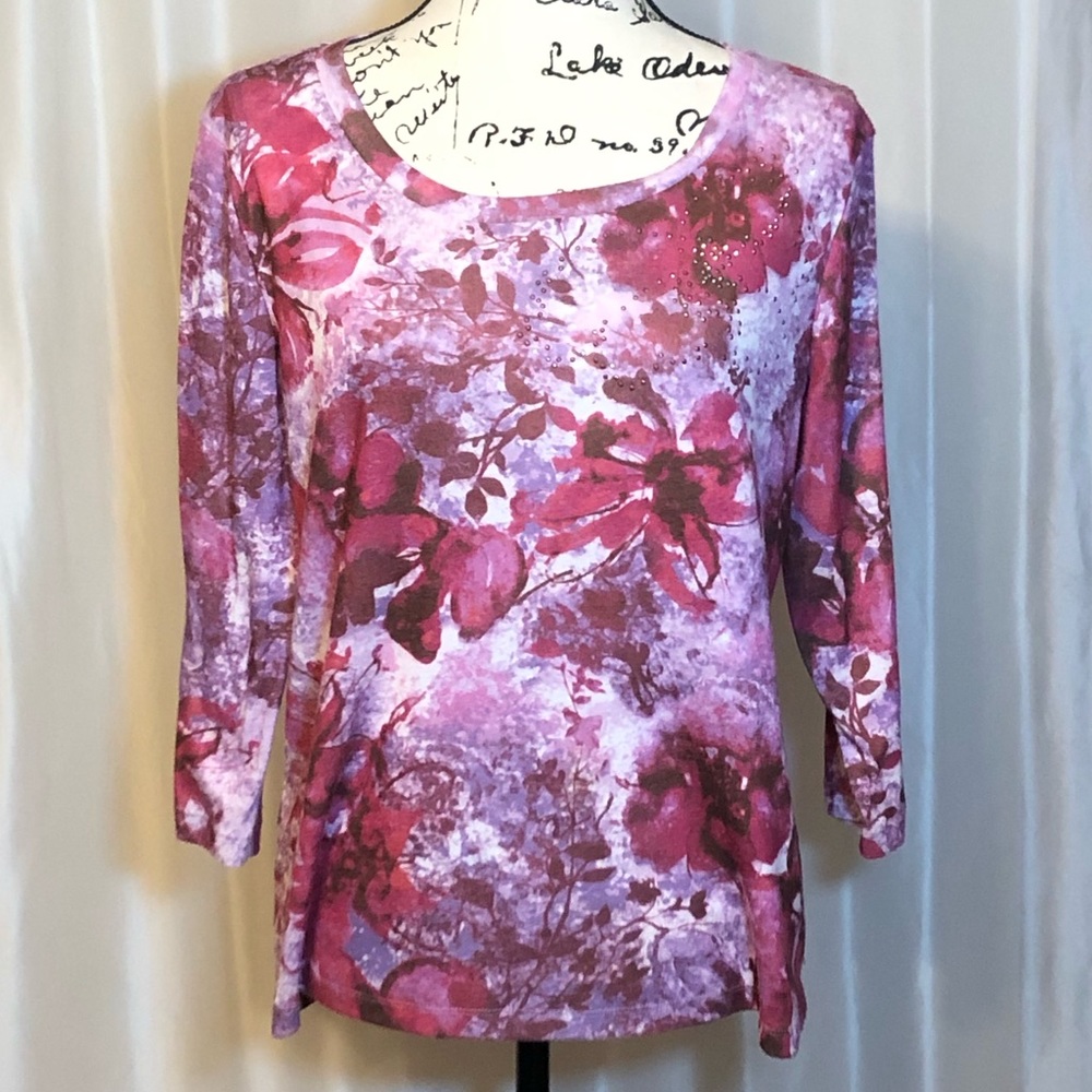 Medium Floral Ling Sleeve Top